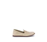 Pedro García Beige Calf Leather Bos Taurus Slip-On Loafers - EU38/US8
