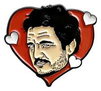 Pedro Pascal Papa - Spilla smaltata a forma di cuore | Pin per fan, Klein, Metallo non prezioso