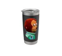 Pedro the Monkey Meme - Espressione iconica con l'occhio laterale Bicchiere termico in acciaio inox doppia parete