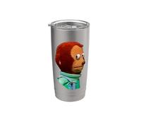 Pedro the Monkey Meme - Espressione iconica con l'occhio laterale Bicchiere termico in acciaio inox doppia parete