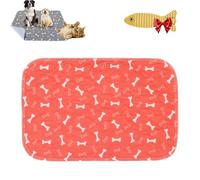 Pee Pads, Reusable Pet Pee Pad, Washable Pee Pads for Dogs, Easy to Clean & Reuse, for Floor Protector, Couch Cover, Crate, Potty Training (XS,Red)