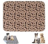 Pee Pads, Reusable & Washable Pet Pee Pads with Pheromones, Leak-Proof Odor Control Dog Training Pads, Durable Non-Slip Puppy Pads for Home & Travel (Brown, M)