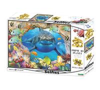 Peek-A Boo Squalo Nel Profondo Mare Blu Super 3D Puzzle Da 500 Pezzi
