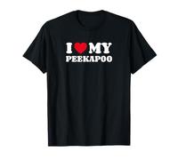 Peekapoos Pekingese Poodle Mix I Love My Peekapoo Cane Maglietta