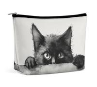 Peeking at The Wall Beauty Case con cerniera, borsa da toilette grande per