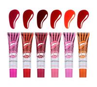 Peel Off Lip Stain, Waterproof Lip Gloss, Longwear Stain, 6 x Long Lasting Tear-Off Formula, and Smudge-Proof, Wedding, Special Event Color, Skin-Friendly