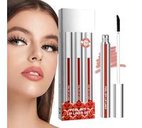 Peel Off Liquid Lipstick, 3 x Matte Lip Stain, Waterproof Moisturizing Tint, Tear-Off Pigment Color, Non-Sticky Cup Beauty, Long Lasting Makeup Ink for Women Fashion Routine, Red