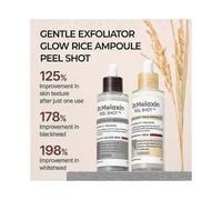 Peel Shot Glow Rice Ampoule Duo - Exfoliating Scrub for Face & Body, All Skin Types