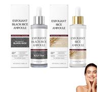 Peel Shot Glow Rice Ampoule Duo,Peeling Chimico Viso,Esfoliante Viso Black and White,Pulisce in Profondità I Pori,Migliora la Pelle Ruvida,Promuovere una Pelle Luminosa e Sana (Nero + Bianco)