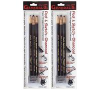 Peel & Sketch - Matite a carboncino, confezione da 3