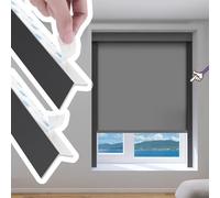 Peel & Stick Strisce di blocco della luce, 2 pezzi, binari laterali oscuranti per lati di persiane/paralumi cellulari, blocco per illuminazione a forma di L personalizzabile (nero, 70 cm/28)