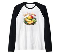 Peel The Heat, un divertente gioco di frutta tropicale Maglia con Maniche Raglan