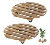Peelanmall Sottovaso con Ruote, 30 cm Rotondo, Supporto per Piante da Esterno, Porta Vasi da Esterno, capacità 100 kg, per Vasi per Piante da Esterno e Interni