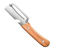 Peeler Vegetable Multi-Functional with Ultra Sharp Stainless Steel Blade and Bottle Opener, Ergonomic Non-Slip Wood Handle, Versatile Fruit and Potato Peeler, For Home and Cooking Enthusiasts (1)