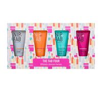 Peeling Nip+Fab The Fab Four Exfoliate Glycolic Fix Scrub 20 Ml + Illuminate Vitamin C Fix Serum 20 Ml + Hydrate Hyaluronic Fix Extreme Hybrid Gel Cream 2% 20 Ml + Purify Salicylic Fix Clay Mask 20 Ml