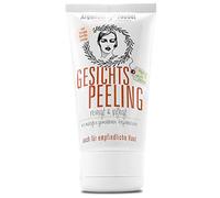 Peeling Viso con Olio e Granuli di Argan - Scrub Naturale 100% - Gel Detergente Vegan con Aroma Vaniglia per Pulizia Pori, Acne, Brufoli, Punti Neri e Pelle Secca - Made in Germany - 150ml