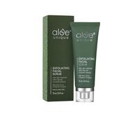 Peeling viso esfoliante con polvere di noce e aloe vera, peeling detergente profondo per pelle liscia, detergente per pori e rigenerante della pelle, 75 ml