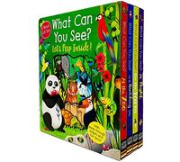 Peep Inside What Can You See? Serie 4 Libri Collection Box Set (Allo Zoo, Di Notte, In Fattoria & In Un Cantiere)