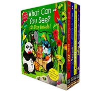 Peep Inside What Can You See Series 4 Books Collection Box Set (At Night, On the Farm, On a building site & At the Zoo)