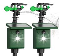 Peepst Repellente solare per gatti con sensore di movimento, per deterrente per animali, 2 pezzi, con sensore di movimento, luci lampeggianti, cervi, conigli, scoiattoli, per prato, giardino, campagna