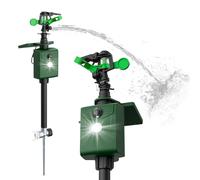 Peepst Spruzzatori attivati dal movimento solare per deterrente per animali, 2 pezzi, repellente per gatti, con sensore di movimento, luci lampeggianti, cervi, conigli, uccelli, scoiattoli, per