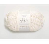 Peer Gynt col.1001 - Gomitolo di lana, ca. 91 m, 50 g, colore: Bianco