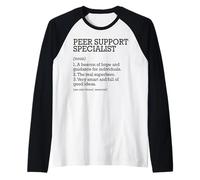 Peer Support Specialist Definizione di Lavoro Personalizzato Divertente Maglia con Maniche Raglan