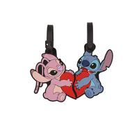 Disney Lilo And Stitch - Set di 2 Etichette per Bagagli, Colore: Blu, Rosa e Rosso
