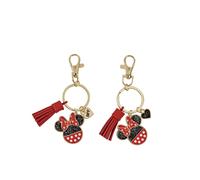 Peers Hardy - Disney Minnie Mouse Red, Black and Gold BFF Keyring Set