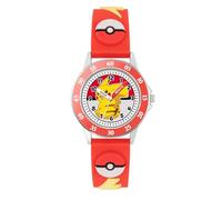 Peers Hardy Pokemon Kids Time Teacher Bracciale in silicone 3D per imparare a dire ora POK9074, rosso, Pokemon, rosso, Pokemon, Rosso, Pokemon