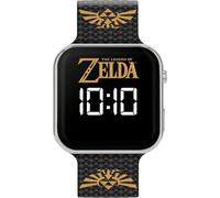 Zelda GLZ4013 - Orologio digitale a LED per bambini, con cinturino in silicone nero, Nero , Moderno