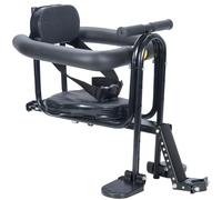 PEESHON Seggiolino Bici Anteriore per Bambini, Sedile Anteriore per Bicicletta Rimovibile con Corrimano, Schienale, Pedale, per Bambini dai 2 ai 6 Anni (fino a 30 kg), per Mountain Bike, City Bike