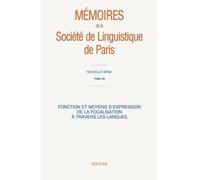 Peeters Publish Fonction Et Moyens D'expression De La Focalisation a (Tascabile)