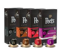 Peet's Coffee Capsule Espresso Varietà Pack 40 Cialde Caffè Singola Tazza, Compatibili con Nespresso Original Brewers, Crema Scura, Nerissimo, Ricchezza, Ristretto