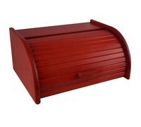 PEEWIT Contenitore per Pane in Legno Grande Rosso, 40 x 29 x 18 cm