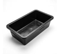 PEEWIT Kastra - Secchio rettangolare in plastica da cantiere, 40 l, colore nero