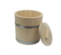 PEEWIT Secchio Contenitore in legno con coperchio per decapaggio cavolo 10L