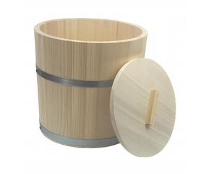 PEEWIT Secchio in legno con coperchio per decapaggio cavolo 15L