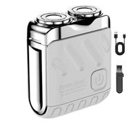Peeynner Electric Shavers for Men,Portable Rotary Dual Ring Electric Shaver, 2025 New Mini Shaver,Usb Rechargeable,One-Button Long Lasting for Home Travel (Blanco)