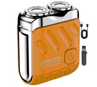Peeynner Electric Shavers for Men,Portable Rotary Dual Ring Electric Shaver, 2025 New Mini Shaver,Usb Rechargeable,One-Button Long Lasting for Home Travel (Naranja)