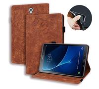 Pefcase for Samsung Galaxy Tab A 10.5 2018 Model SM-T590/T595/T597, Flip Stand Premium Leather Wallet Case Protective Cover with Card Holder for Galaxy Tab A 10.5 - Brown