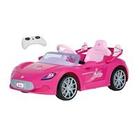 PEG Barbie RC Auto Elettrica Cavalcabile 12V per Bambini con Telecomando, Guida Manuale, Doppio Sedile per 2 Barbie, Portiere Apribili, Luci e Suoni, Età 18+ Mesi