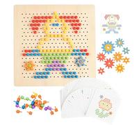 Peg Gear Puzzle Toy for Focus Training - Quiet Tabletop Board for Kids | Educational peg gear puzzle board with tactile feedback. Encourages focus, patience & attention span for quiet table play.