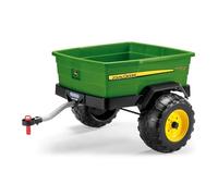 PEG John Deere Adventure Trailer, Rimorchio per Veicoli Elettrici John Deere Gator, Grande capacità di Carico 30 kg, con Gancio di Traino Incluso, età 2+ Anni