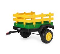 PEG John Deere Dual Force Trailer - Rimorchio a Due Ruote per Trattore Elettrico, Grande Capacità di Carico fino a 30 kg, Accessorio per Bambini dai 2 Anni