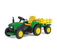 PEG John Deere Farm Power Trattore Elettrico Cavalcabile 12V per Bambini con Telecomando, Guida Manuale, Luci e Suoni, Età 18+ Mesi
