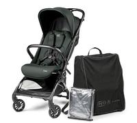 PEG Passeggino Leggero Volo con Parapioggia, per Aereo, Compatto, Omologato per Cappelliera, Misure Bagaglio a Mano, Adatto dalla Nascita fino a 22 kg, Include Borsa da Viaggio, Metal