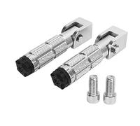 PEG PEOT, PEG MOTORE BIKE PIEM POSTO 2PCS MOTORE PEGI PIED PIEDABILE M8 PEDALE PEDALE ANTILISIP ANTILUMINUM ANTILINUM ALUMINIO Universale per Bici Atv Utv Go Kart (SILVER)