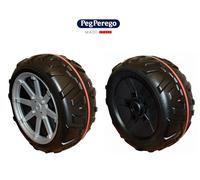 PEG PEREGO coppia ruote anteriori POLARIS RANGER RZR 24 VOLT -nuovo-Italia