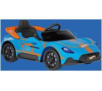 Peg Perego Auto elettrica R/C IGOR0123 Hot Wheels 12V 3,1Ah Luci LED Azzurro e Arancio